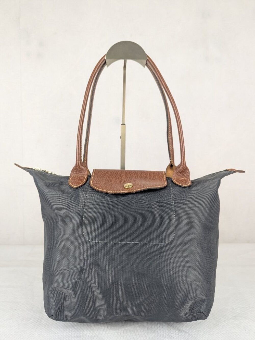 Longchamp Le Pliage Nylon Tote Shoulder Bag Gray - Used - Ready To Ship